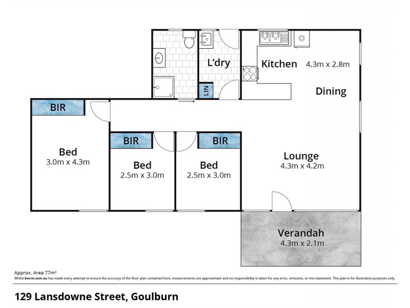 129 Lansdowne Street, Goulburn NSW 2580 Floorplan