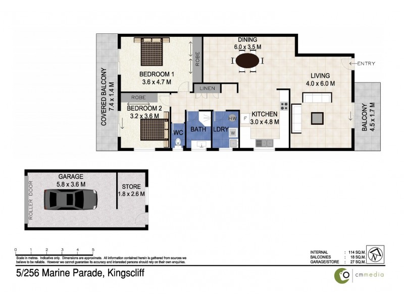 5/256 Marine Parade, Kingscliff NSW 2487 Floorplan