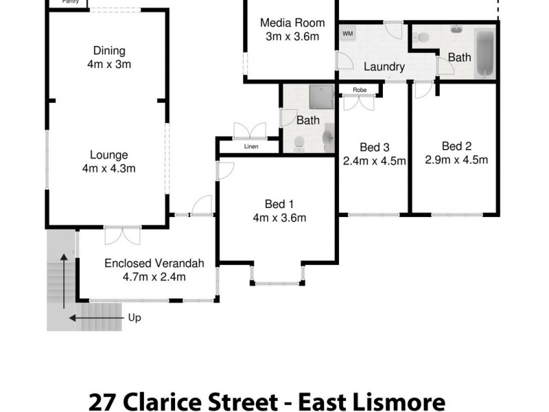 27 Clarice Street, East Lismore NSW 2480 Floorplan