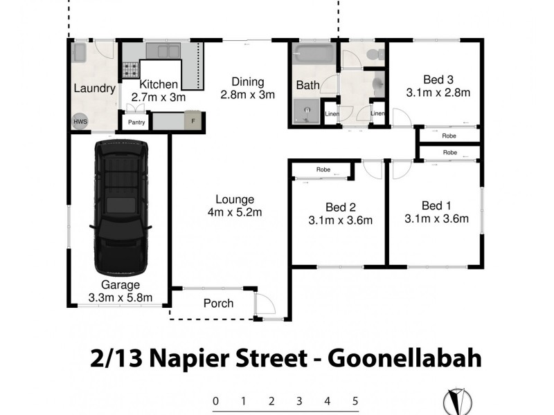 2/13 Napier Street, Goonellabah NSW 2480 Floorplan