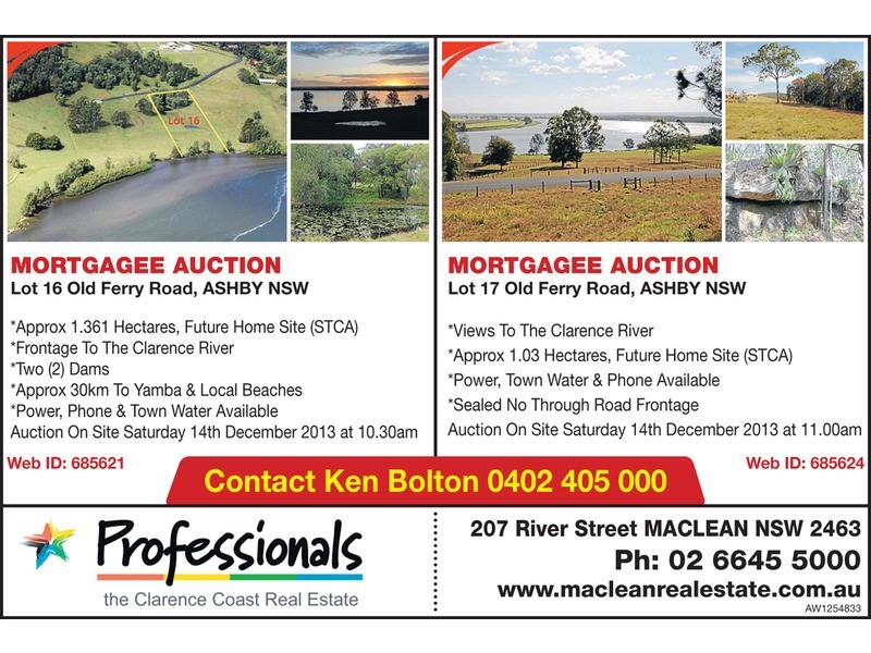 Lot 16 & Lot 17 Old Ferry  Road, Ashby NSW 2463
