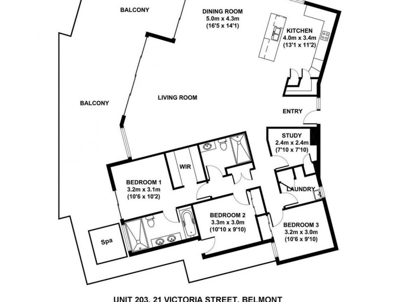 203/21 Victoria Street, Belmont NSW 2280 Floorplan