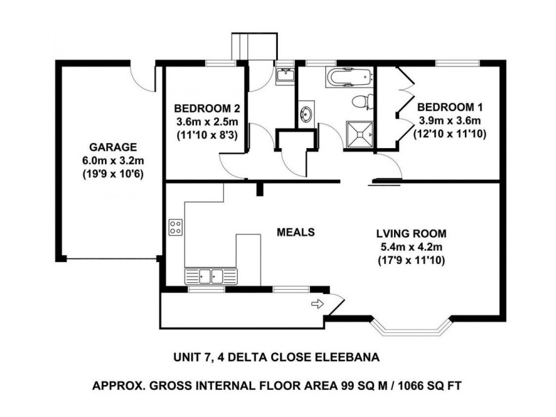 7/4 Delta Close, Eleebana NSW 2282 Floorplan