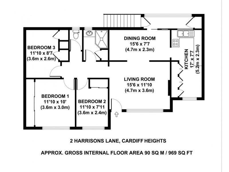 2 Harrisons Lane, Cardiff Heights NSW 2285 Floorplan