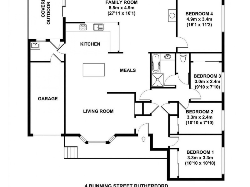 4 Bunning Avenue, Rutherford NSW 2320 Floorplan