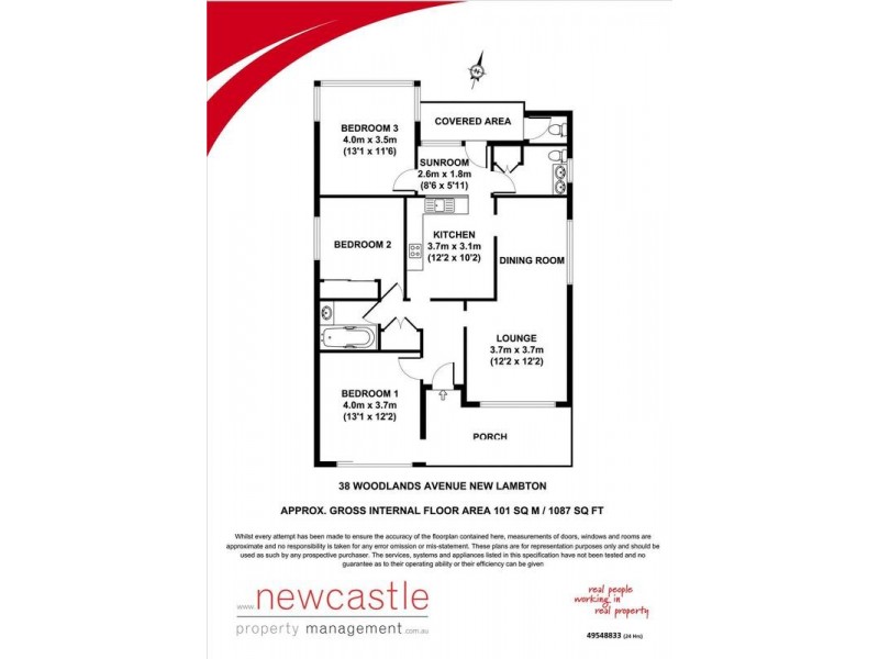 38 Woodlands Avenue, New Lambton NSW 2305 Floorplan