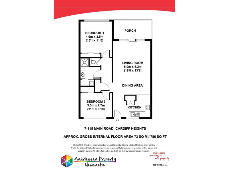 7/115 Main Road, Cardiff Heights NSW 2285 Floorplan