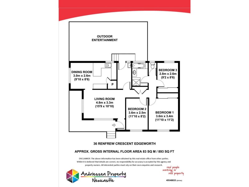 36 Renfrew Crescent, Edgeworth NSW 2285 Floorplan