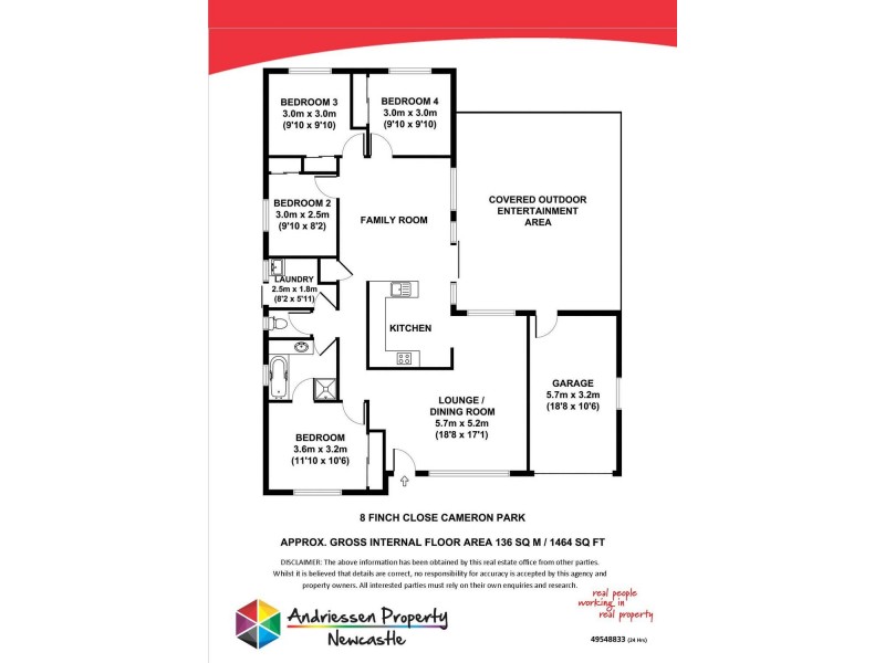 8  Finch Close, Cameron Park NSW 2285 Floorplan