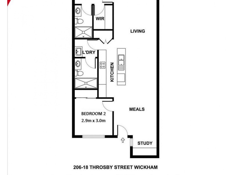 208/18 Throsby Street, Wickham NSW 2293 Floorplan
