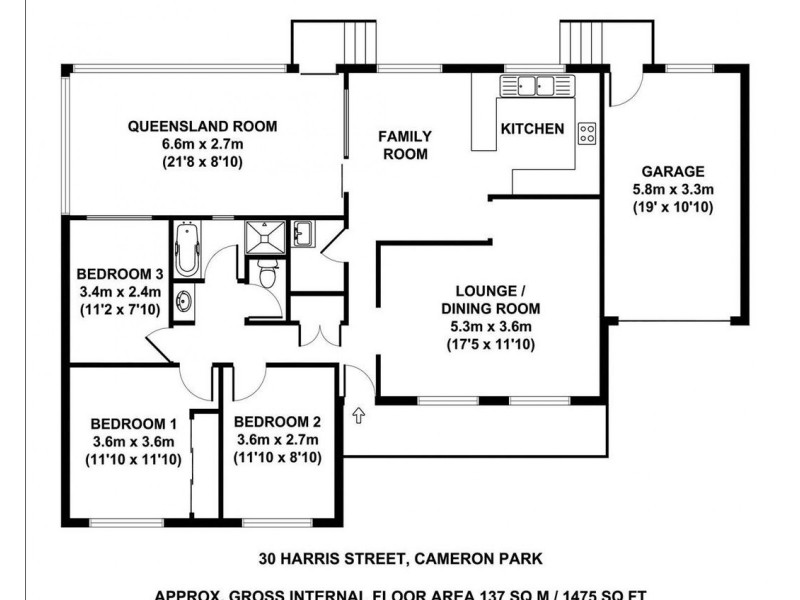 30  Harris Street, Cameron Park NSW 2285 Floorplan