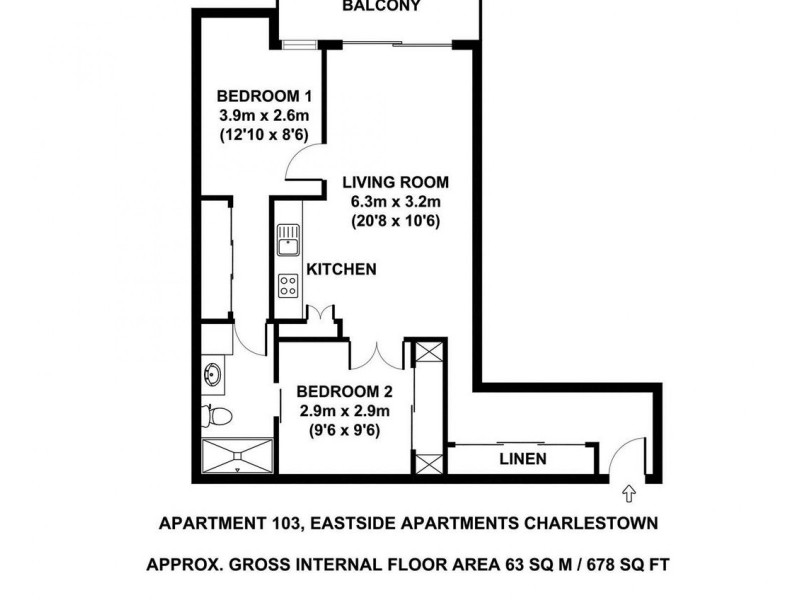 103/6 Charles Street, Charlestown NSW 2290 Floorplan