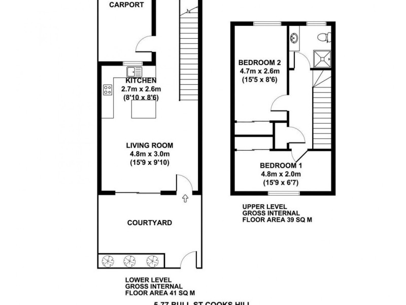 5/77 Bull Street, Cooks Hill NSW 2300 Floorplan