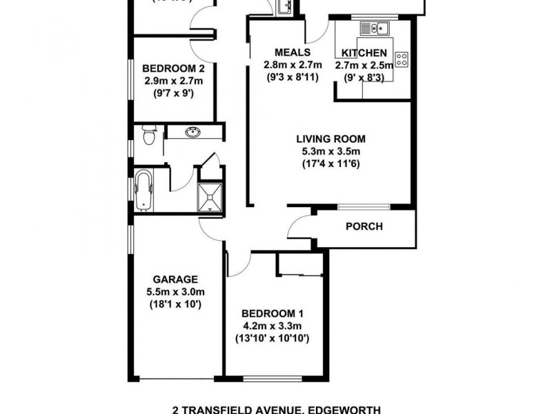 2 Transfield Avenue, Edgeworth NSW 2285 Floorplan