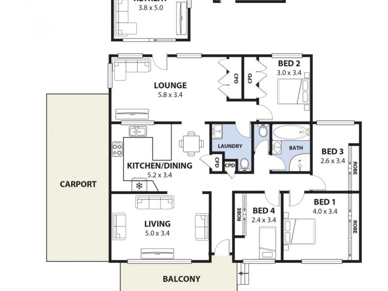 5 Warlencourt Avenue, Milperra NSW 2214 Floorplan