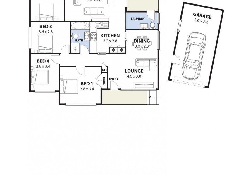 2 Leah Avenue, Picnic Point NSW 2213 Floorplan