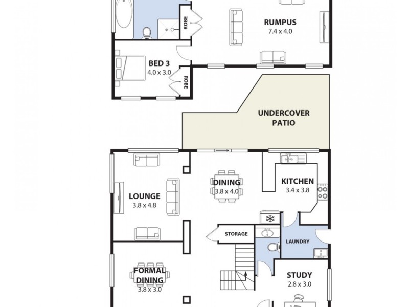 4 Amiens Avenue, Milperra NSW 2214 Floorplan