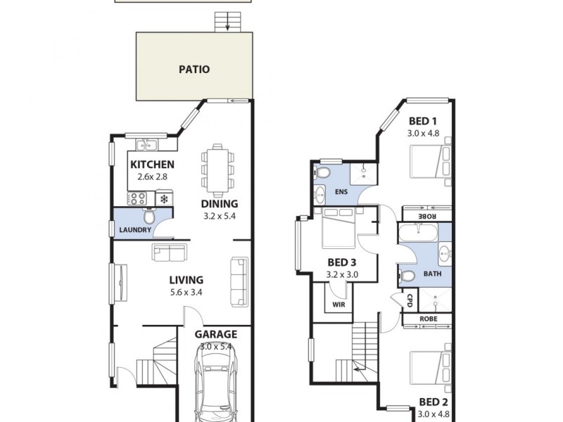 2/10 Raine Road, Padstow NSW 2211 Floorplan