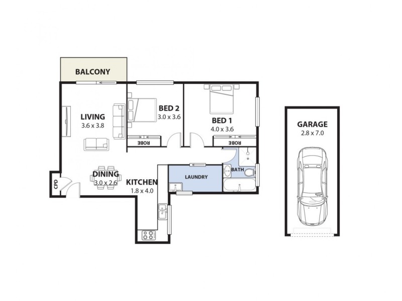 8/24 Sir Joseph Banks Street, Bankstown NSW 2200 Floorplan