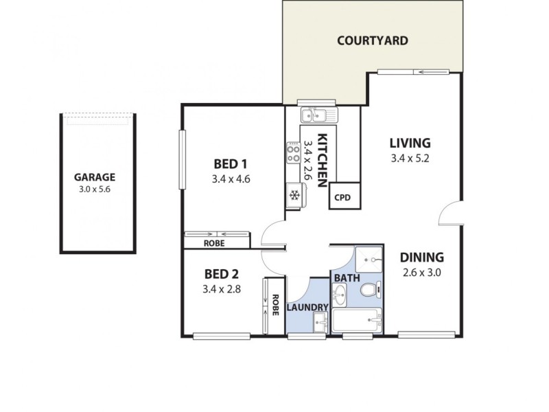 1/274 Stacey Street, Bankstown NSW 2200 Floorplan
