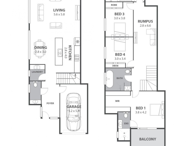 2/8 Virginius Street, Padstow NSW 2211 Floorplan