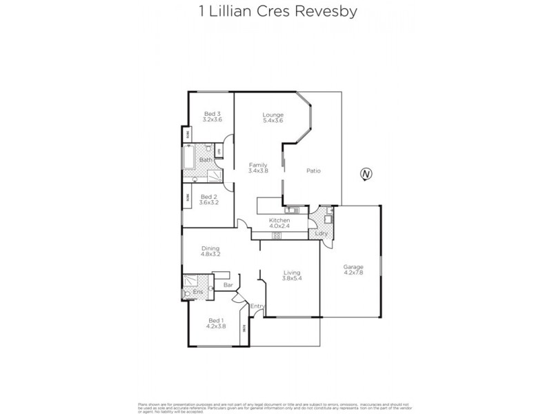1 Lillian Crescent, Revesby NSW 2212 Floorplan