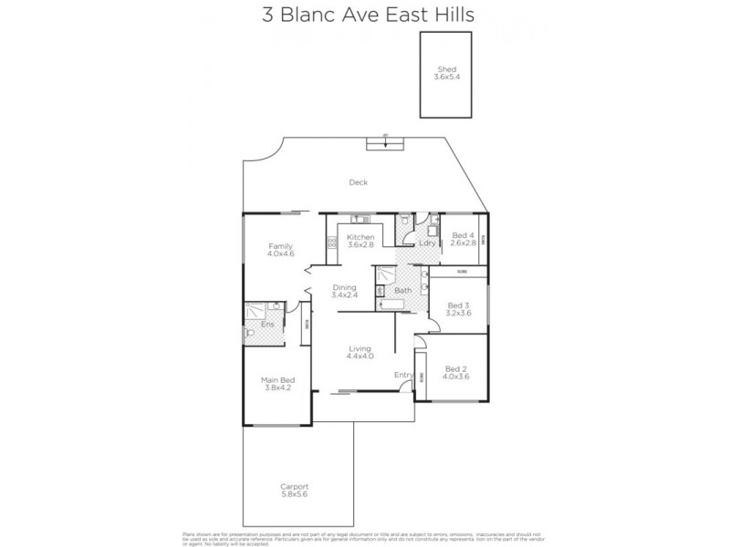 3 Blanc Avenue, East Hills NSW 2213 Floorplan