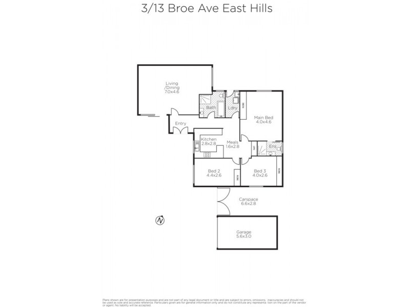 3/13 Broe Avenue, East Hills NSW 2213 Floorplan