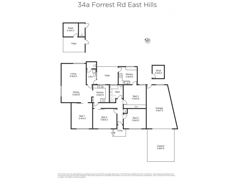 34A Forrest Road, East Hills NSW 2213 Floorplan