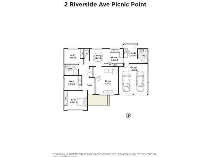 2 Riverside Avenue, Picnic Point NSW 2213 Floorplan