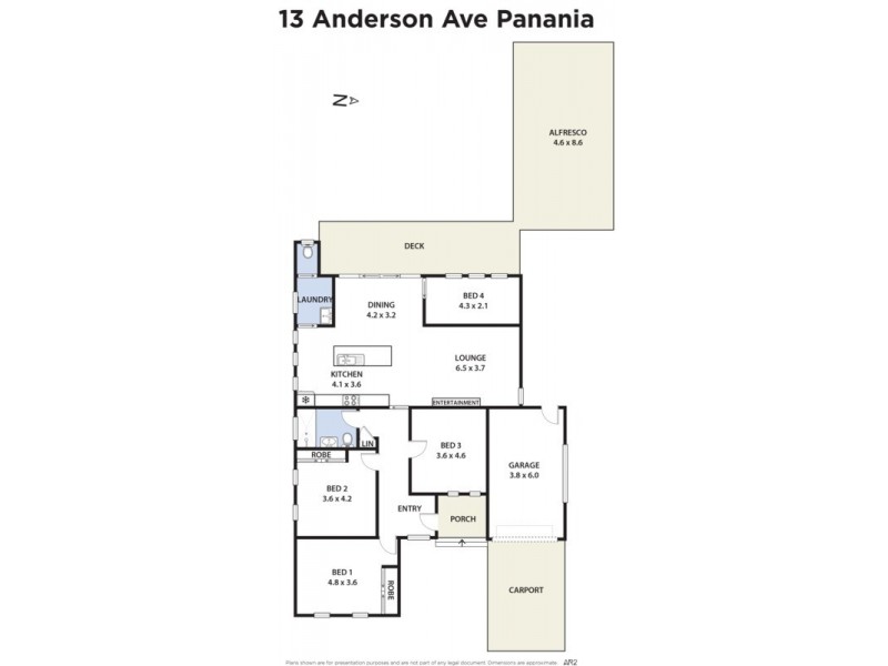 13 Anderson Avenue, Panania NSW 2213 Floorplan