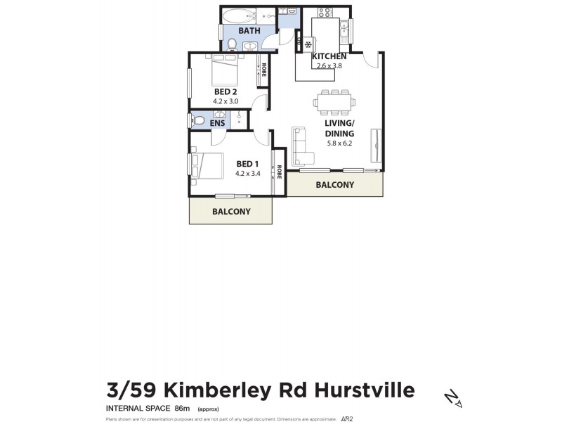 3/59 Kimberley Road, Hurstville NSW 2220 Floorplan