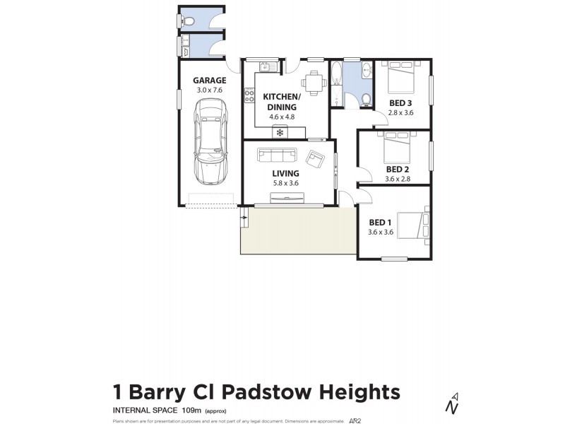 1 Barry Crescent, Padstow Heights NSW 2211 Floorplan