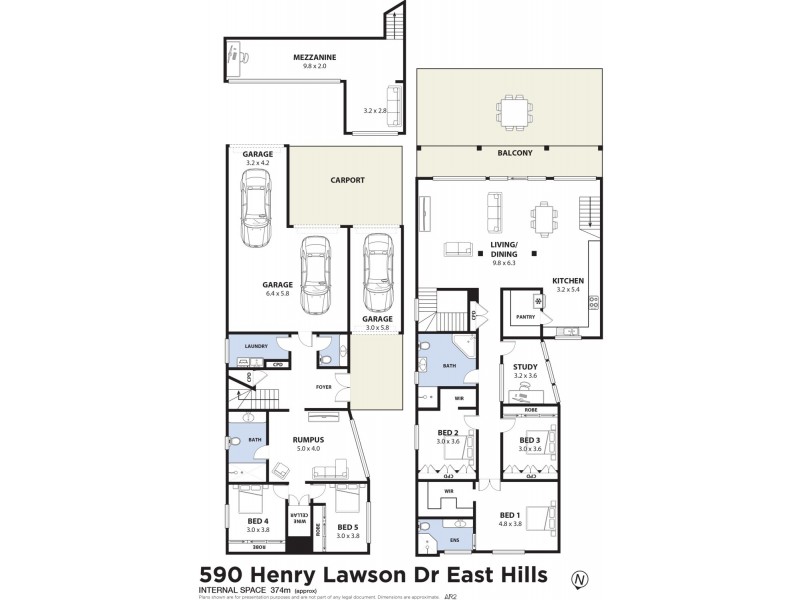590 Henry Lawson Drive, East Hills NSW 2213 Floorplan