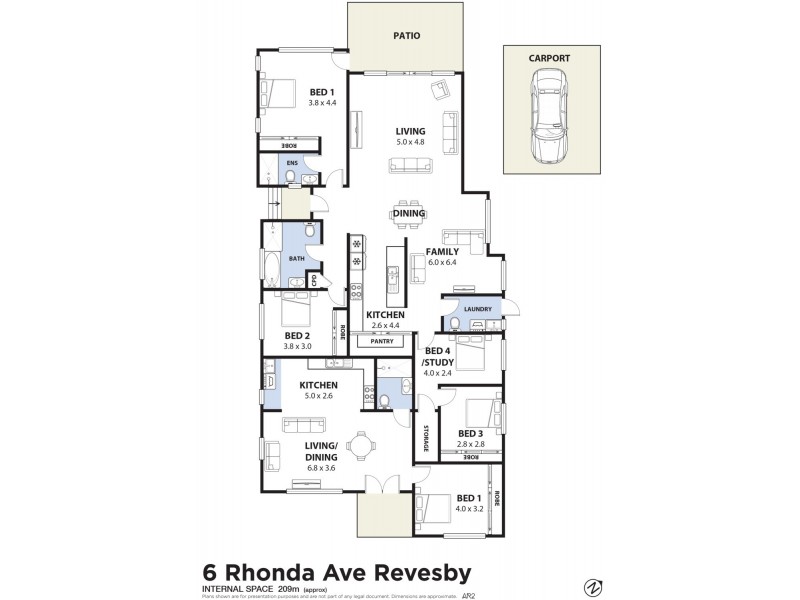 6 Rhonda Street, Revesby NSW 2212 Floorplan