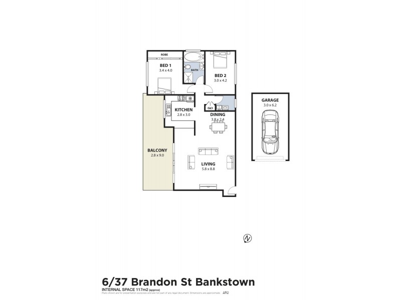 6/35-37 Brandon Avenue, Bankstown NSW 2200 Floorplan