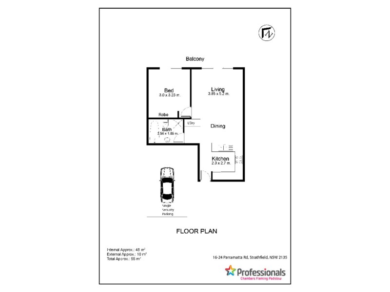 701B/16-24 Parramatta Road, Strathfield NSW 2135 Floorplan