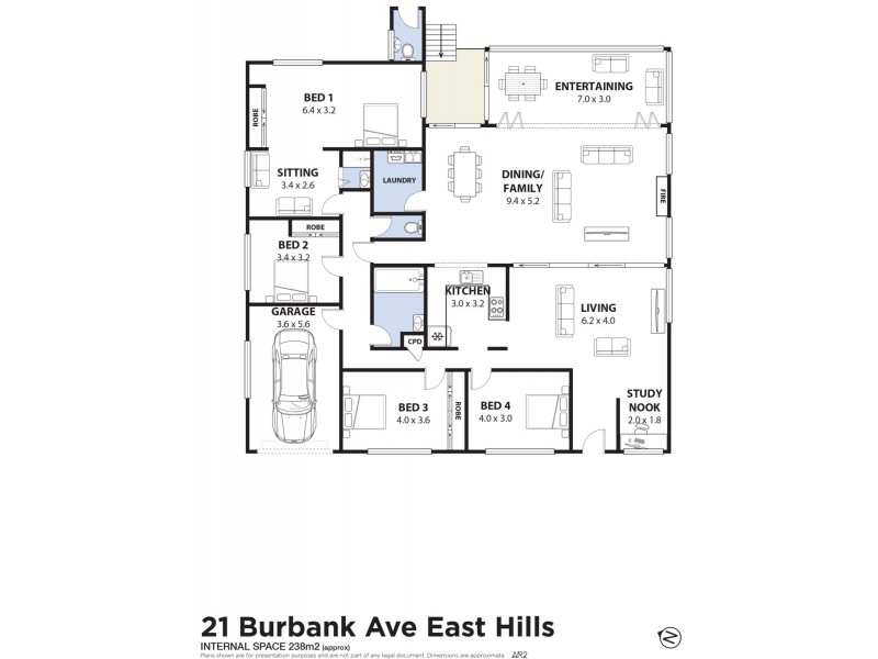 21 Burbank Avenue, East Hills NSW 2213 Floorplan
