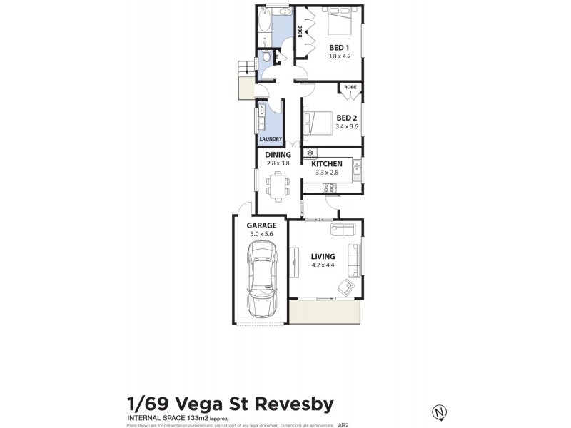 1/69 Vega Street, Revesby NSW 2212 Floorplan
