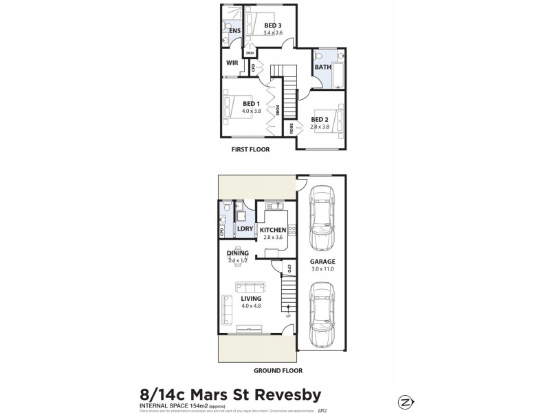 8/14C Mars Street, Revesby NSW 2212 Floorplan