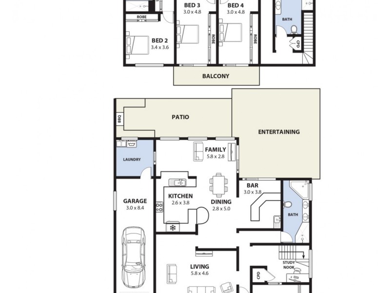 11 Carter Crescent, Padstow Heights NSW 2211 Floorplan