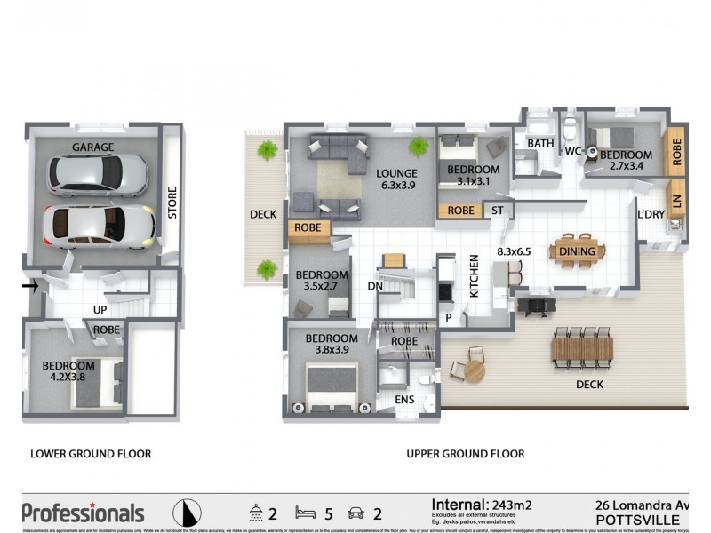 26 Lomandra Avenue, Pottsville NSW 2489 Floorplan