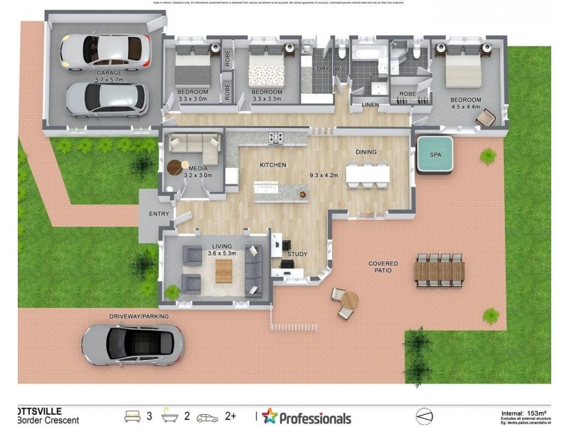 3 Border Crescent, Pottsville NSW 2489 Floorplan