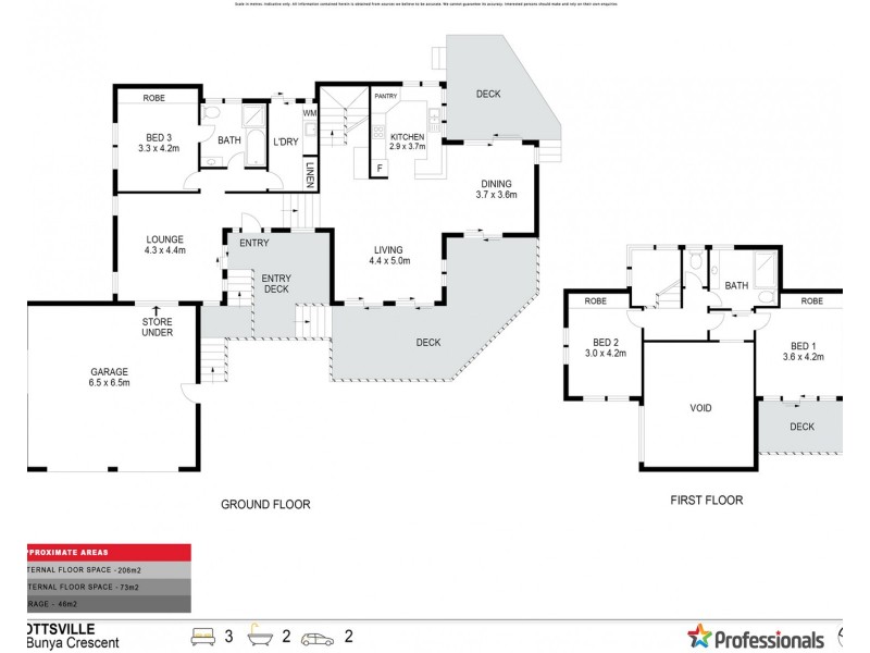4 Bunya Crescent, Pottsville NSW 2489 Floorplan