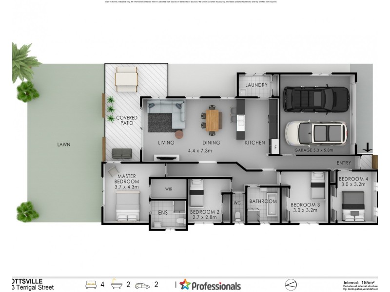2/3 Terrigal Street, Pottsville NSW 2489 Floorplan