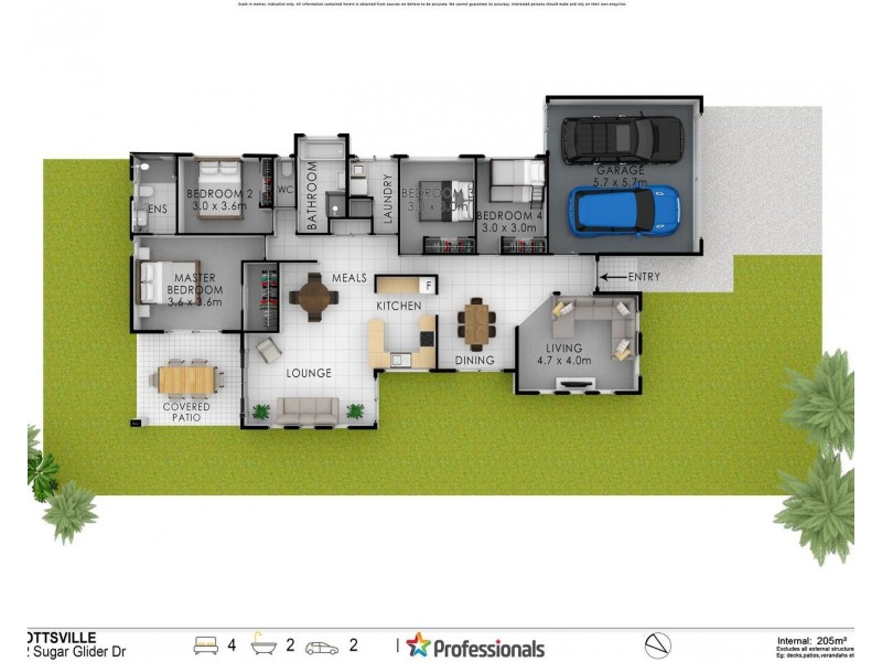 52 Sugar Glider Drive, Pottsville NSW 2489 Floorplan