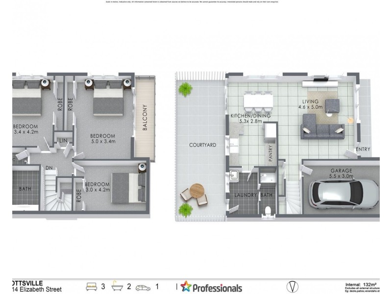 5/14 Elizabeth Street, Pottsville NSW 2489 Floorplan