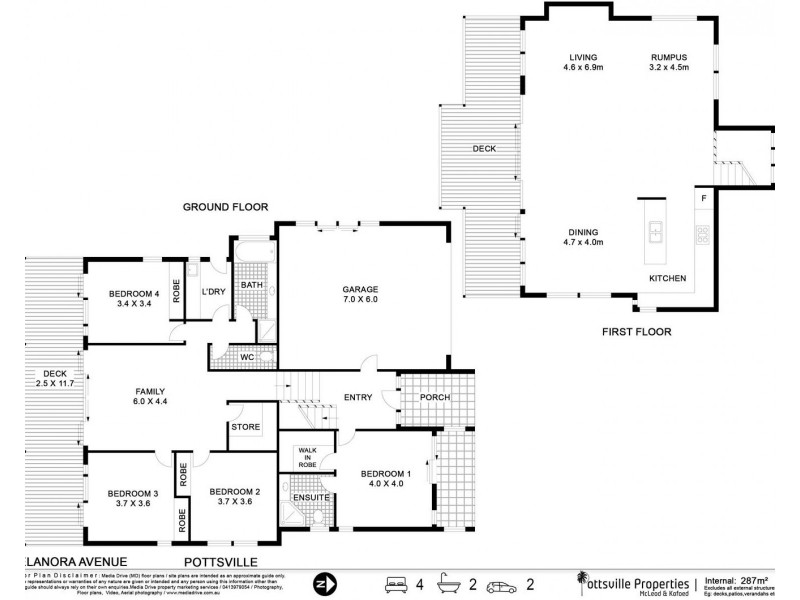 1 Elanora Avenue, Pottsville NSW 2489 Floorplan