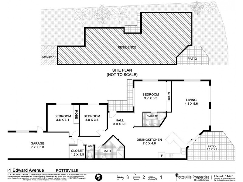 1/41 Edward Avenue, Pottsville NSW 2489 Floorplan