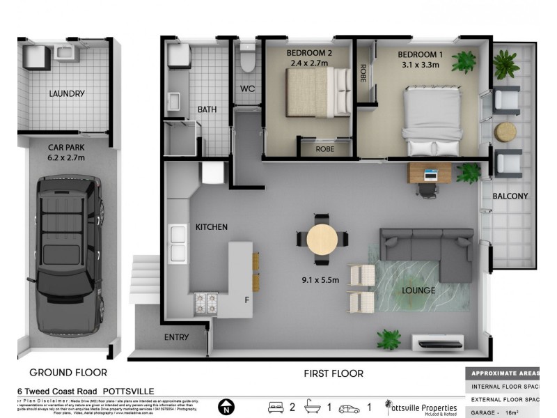 8/76-78 Tweed Coast Road, Pottsville NSW 2489 Floorplan